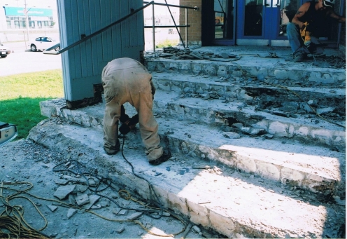 Stair Repair Before